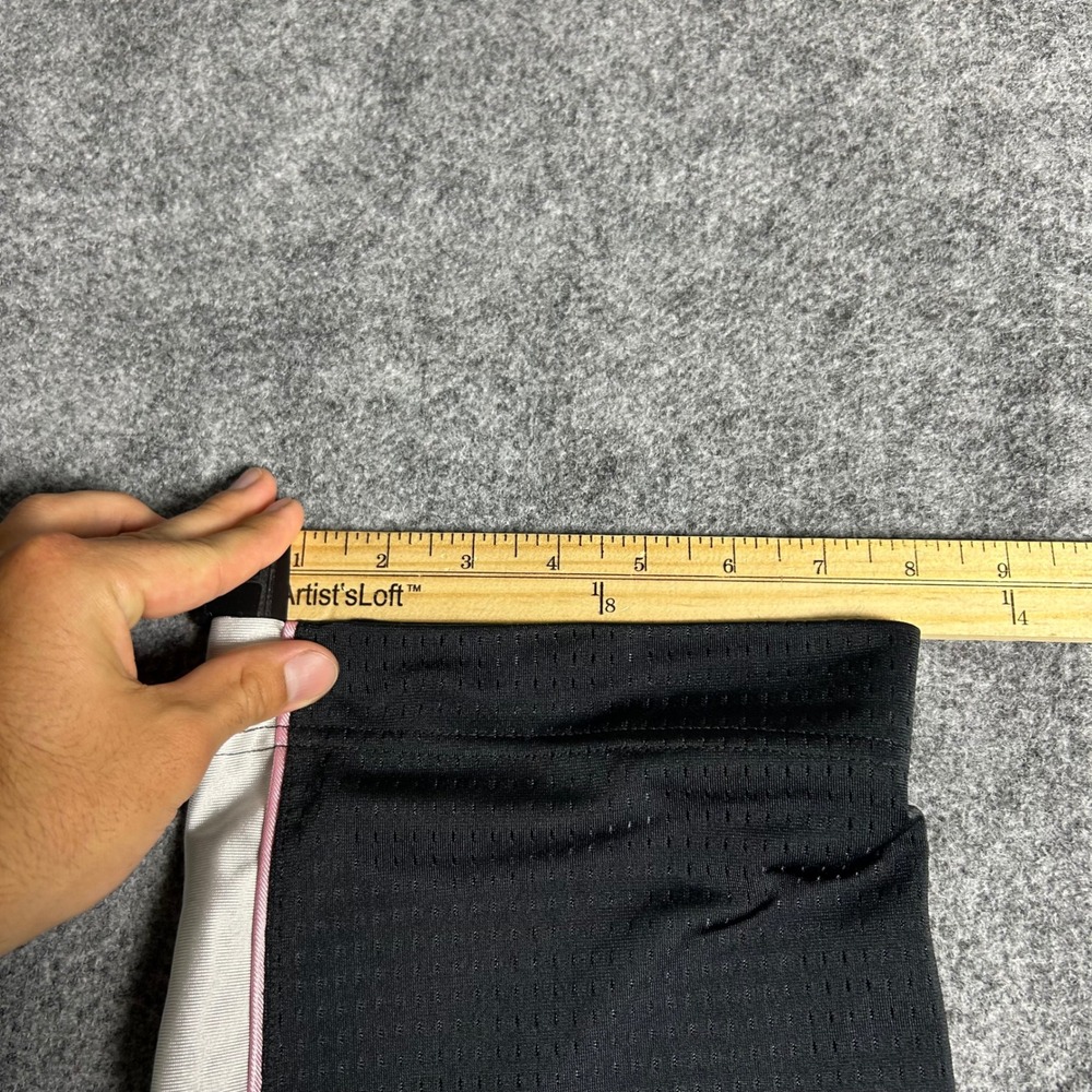 Nike Vintage Y2K Mesh Track Pants Black Silver Pink Retro Size L - Picture 2 of 7
